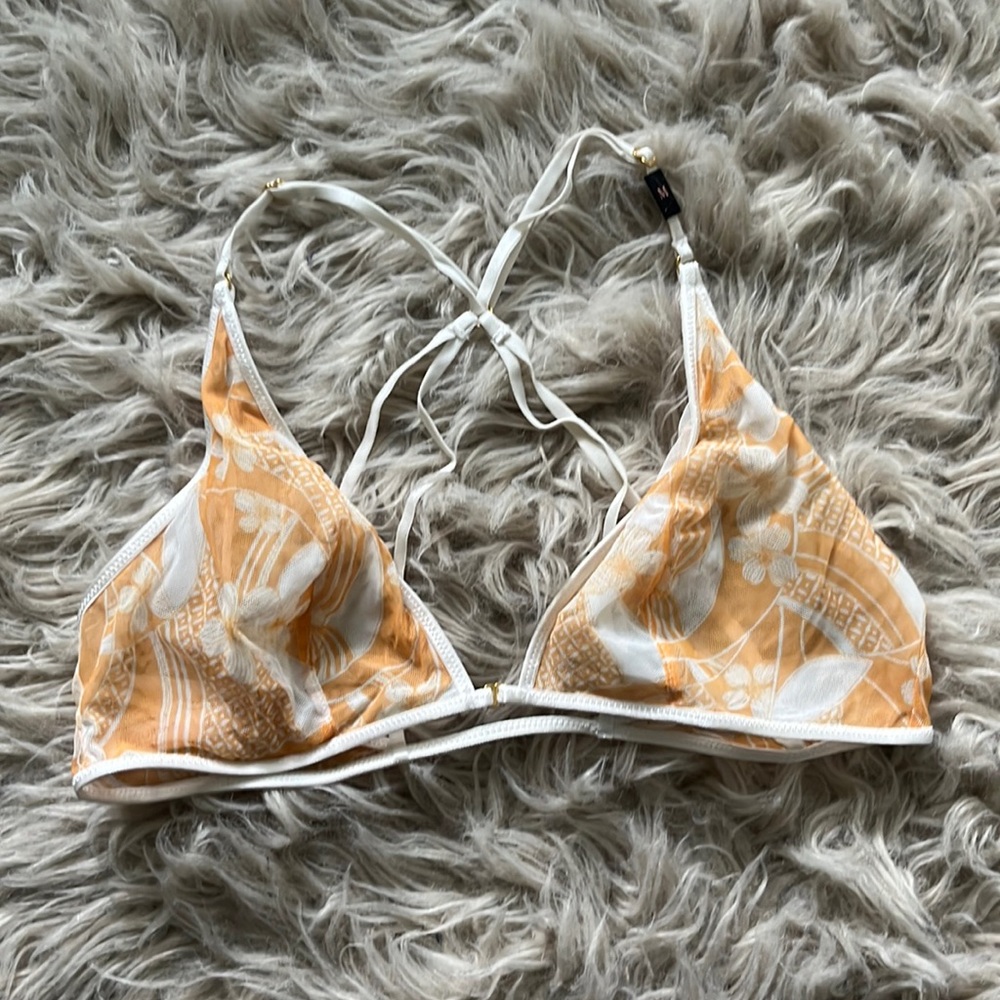 Victoria’s Secret medium orange mesh bra